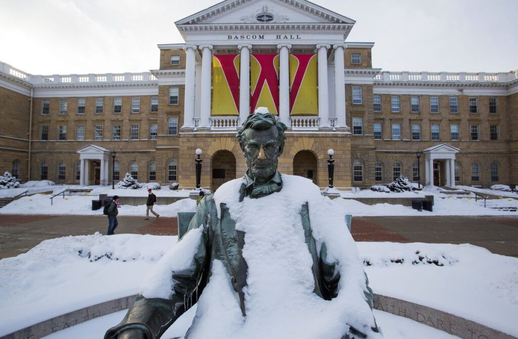 The Abraham Lincoln statue on Bascom Hill on the University of Wisconsin-Madison campus in 2015. (Steve Apps/Wisconsin State Journal)